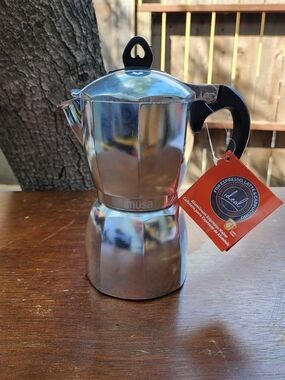 NWT Ideal Aluminum Stovetop Espresso Maker Moka Pot 6-Cup Coffee Cafetera